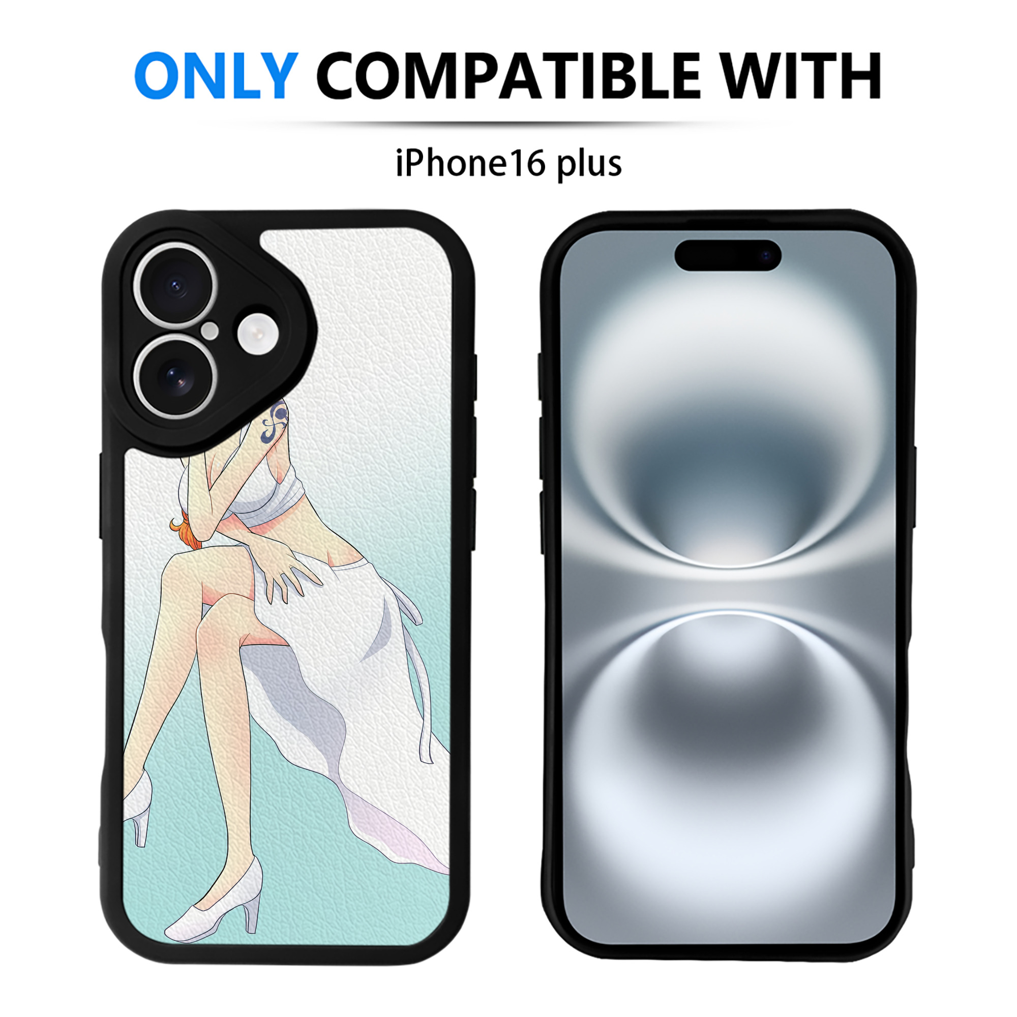 （画像用） ワンピース ONE PIECE 【iPhone 16シリーズ対応】シリコンスマホケース（レザー調） 材質：シリコン